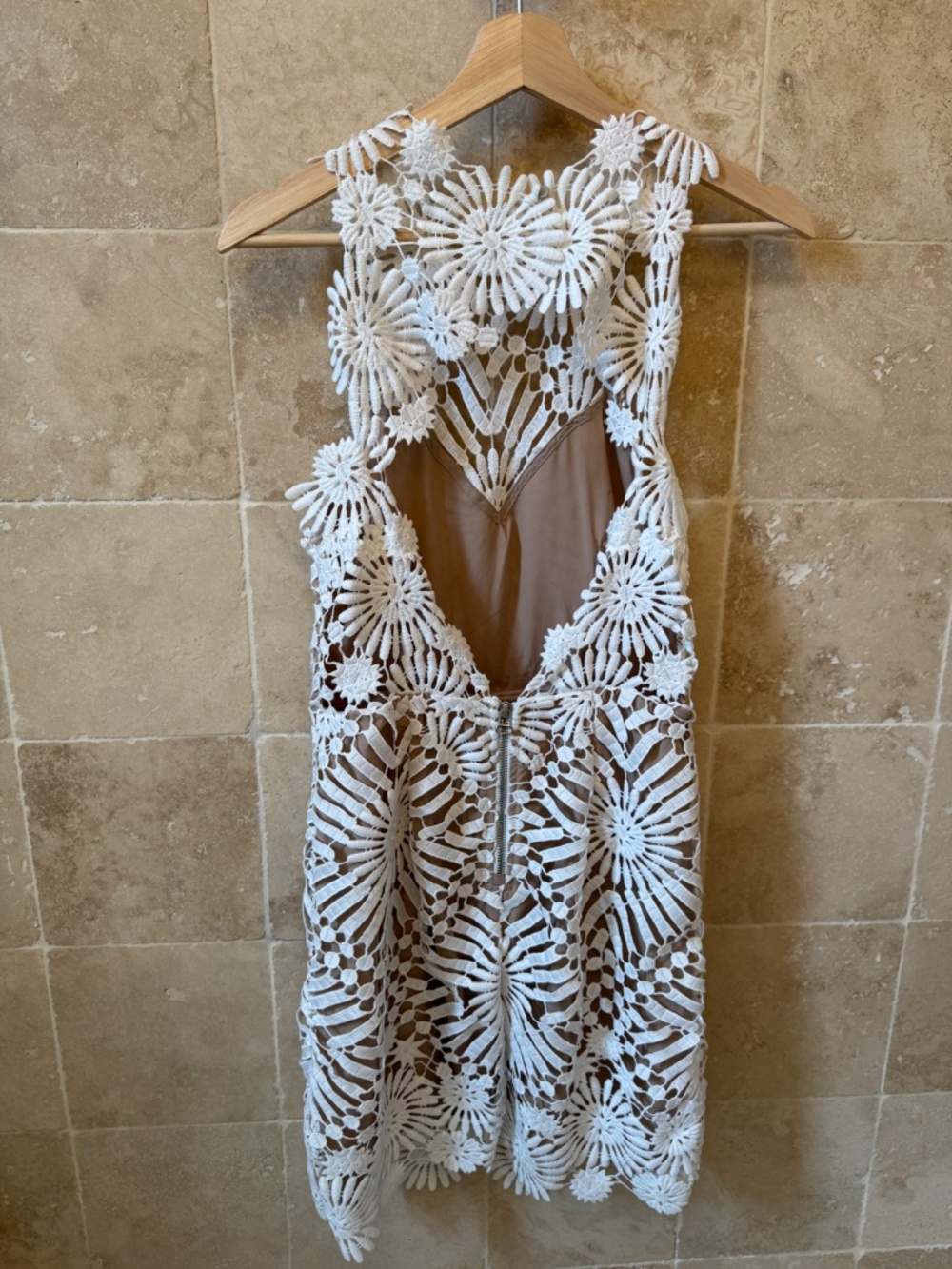 NWT Saylor x Free People Presley Mini Dress White Lace Medium - Picture 5 of 6